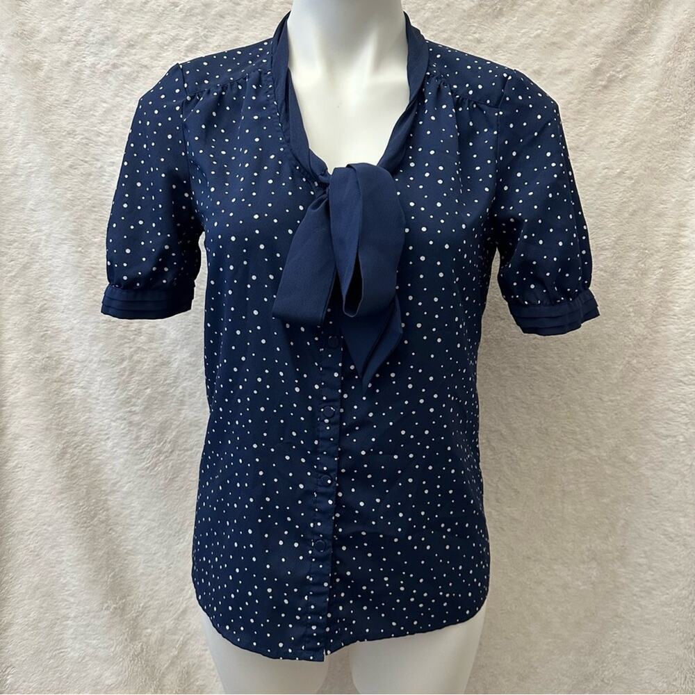 Jason Wu for Target Polka Dot Bow Blouse sz S Short Sleeve Blouse